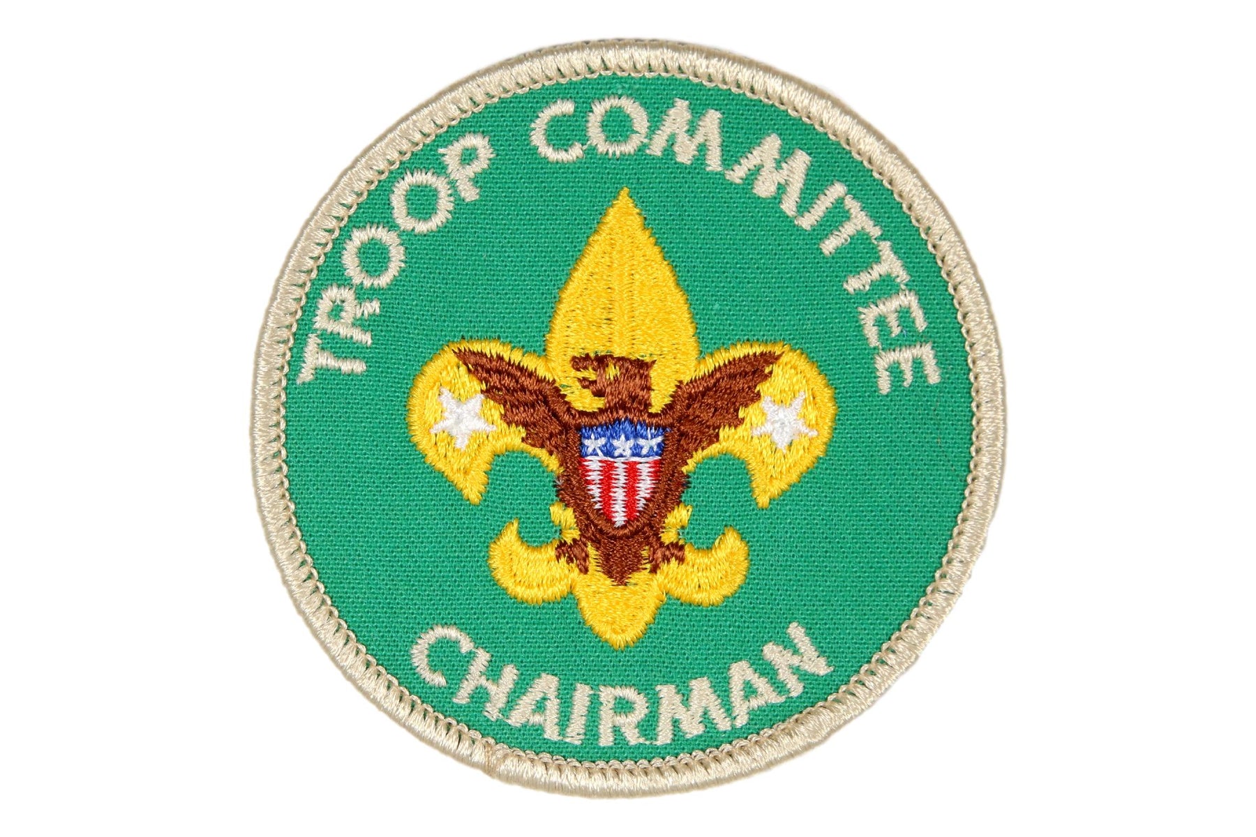 Committee Chair Patch Troop Committee Chairman Patch 1970s Plastic/Gauze Back — Eagle Peak Store