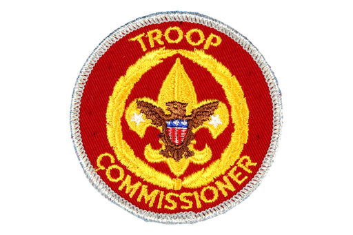 Troop Commissioner Patch Silver Mylar Border