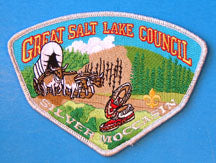 Great Salt Lake Silver Moccasin Patch Silver Mylar Border