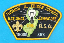 Thomas A. Edison JPS 1981 NJ Fully Embroidered