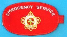 Explorer Emergency Services Arm Band RED/WHT ltrs