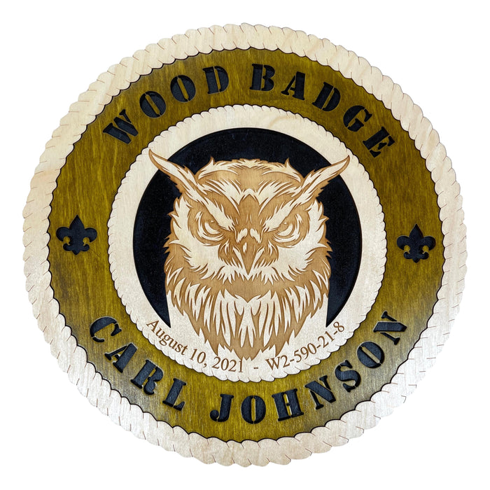 Owl Wood Badge Award