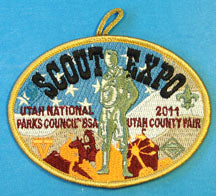 2011 Scout Expo Patch Gold Border Utah National Parks Council