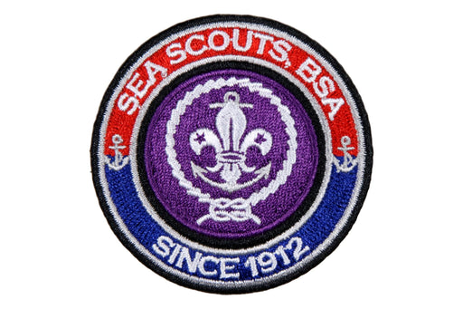 World Crest Ring Sea Scouts Since 1912 Blue with World Crest