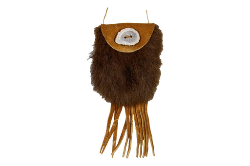 Medicine Bag Buffalo with Brain Tanned Leather