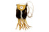 Medicine Bag Skunk with Commerically Tanned Leather Single Stripe