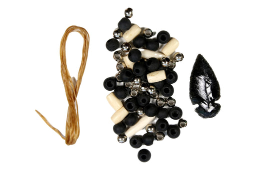 Necklace Kit Arrowhead with Bone and Black Beads