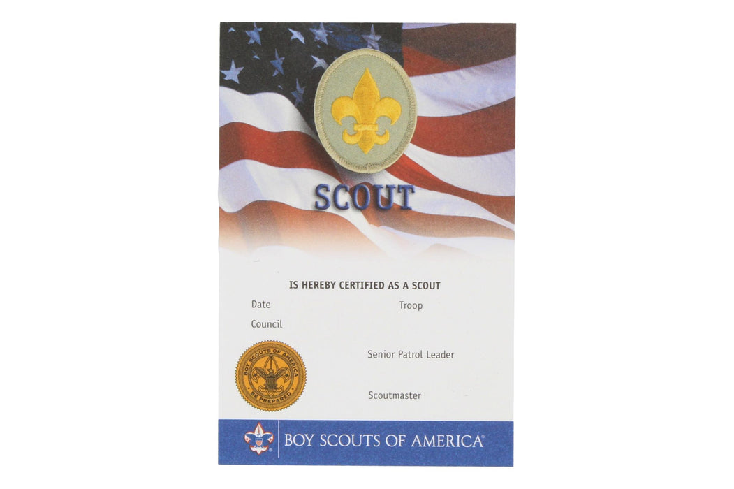 Scout Pocket Certificate