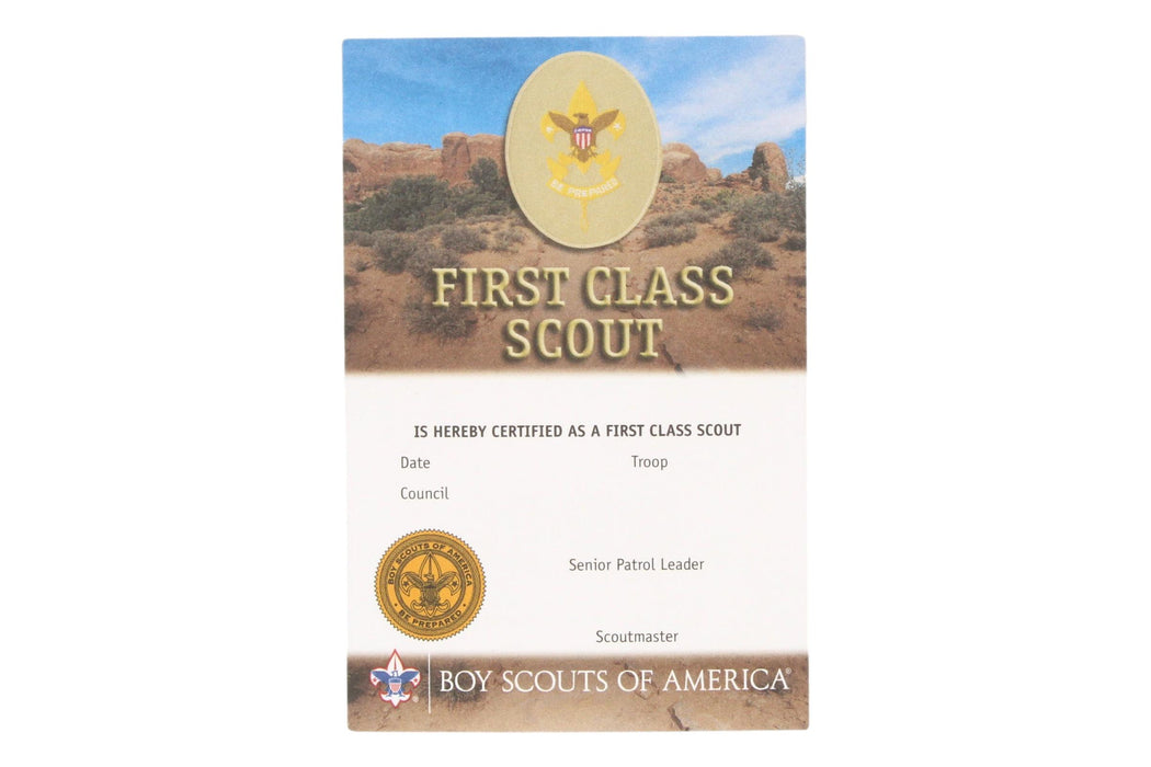 First Class Pocket Certificate
