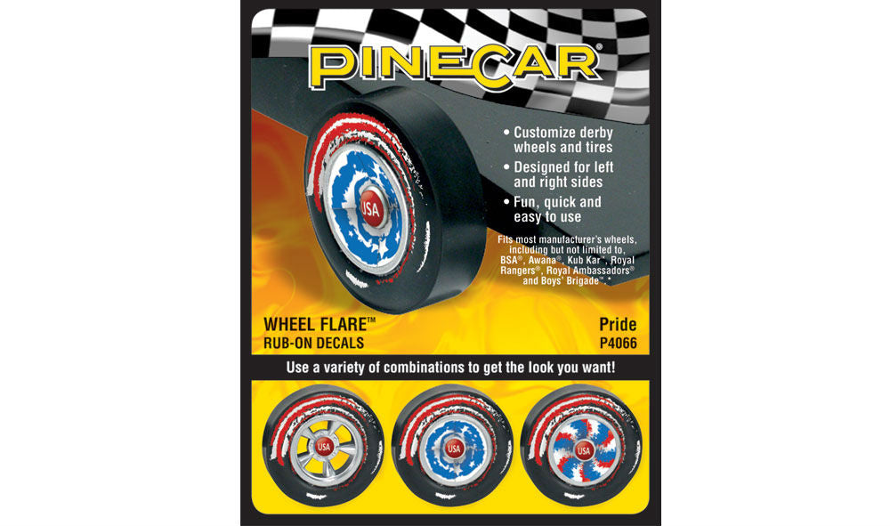 Decals - Pinecar Wheel Flare Rub-on Decals-Pride