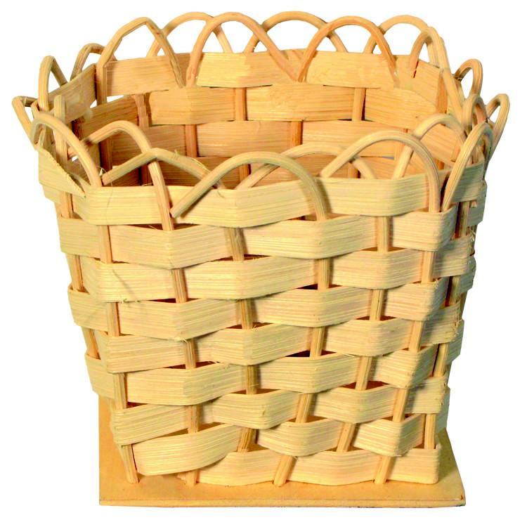 4" Square Flat Reed Basket