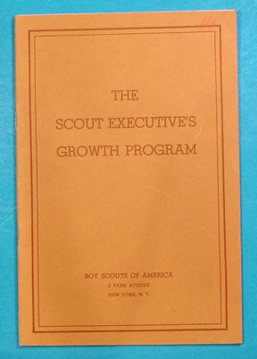 The Scout Executives Growth Program Booklet