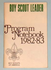 1982-83 Boy Scout Leader Notebook